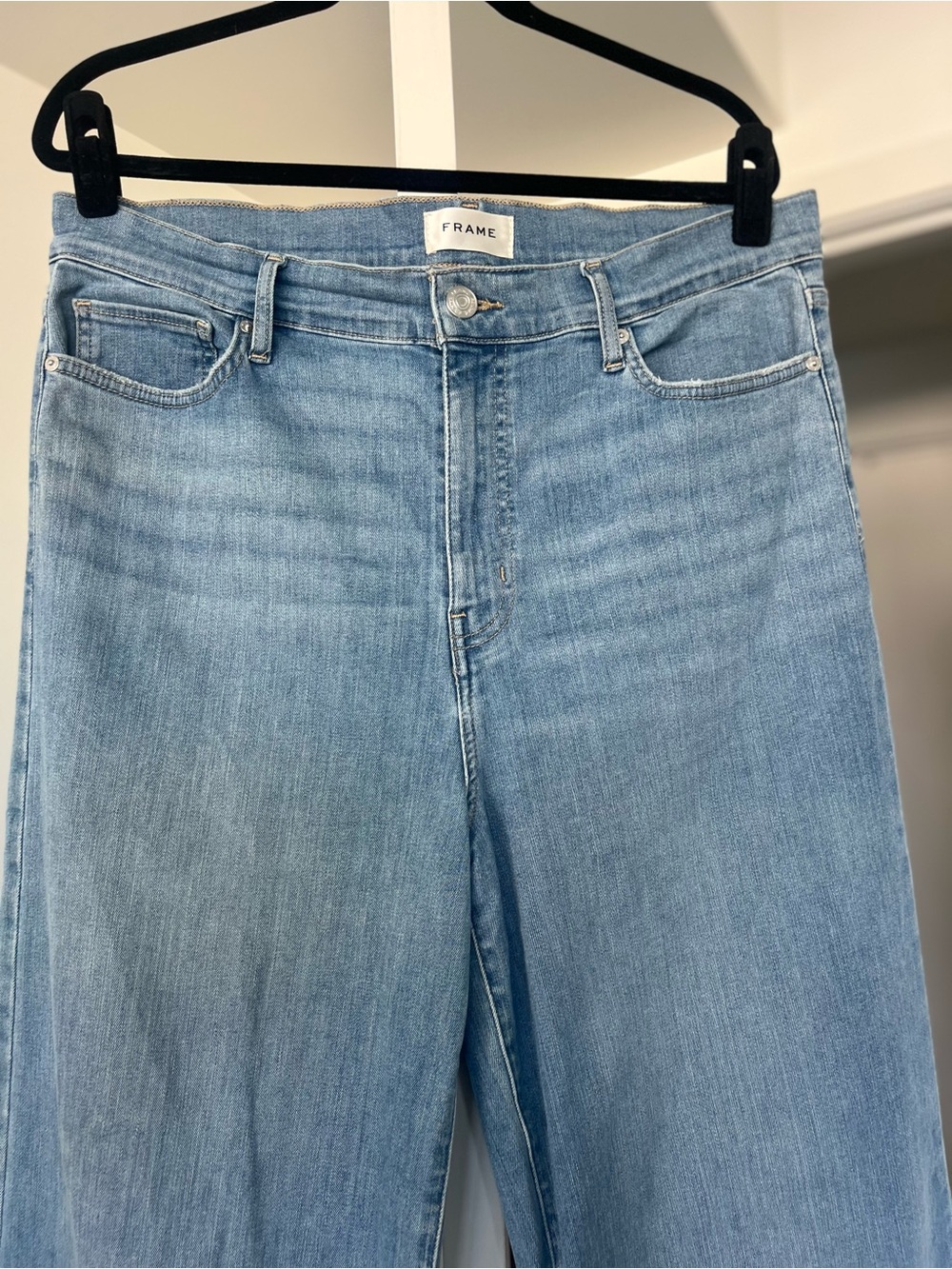 Frame Le Slim Palazzo High Waist Wide Leg Jeans Shade Integrity Size 32 - Picture 4 of 11